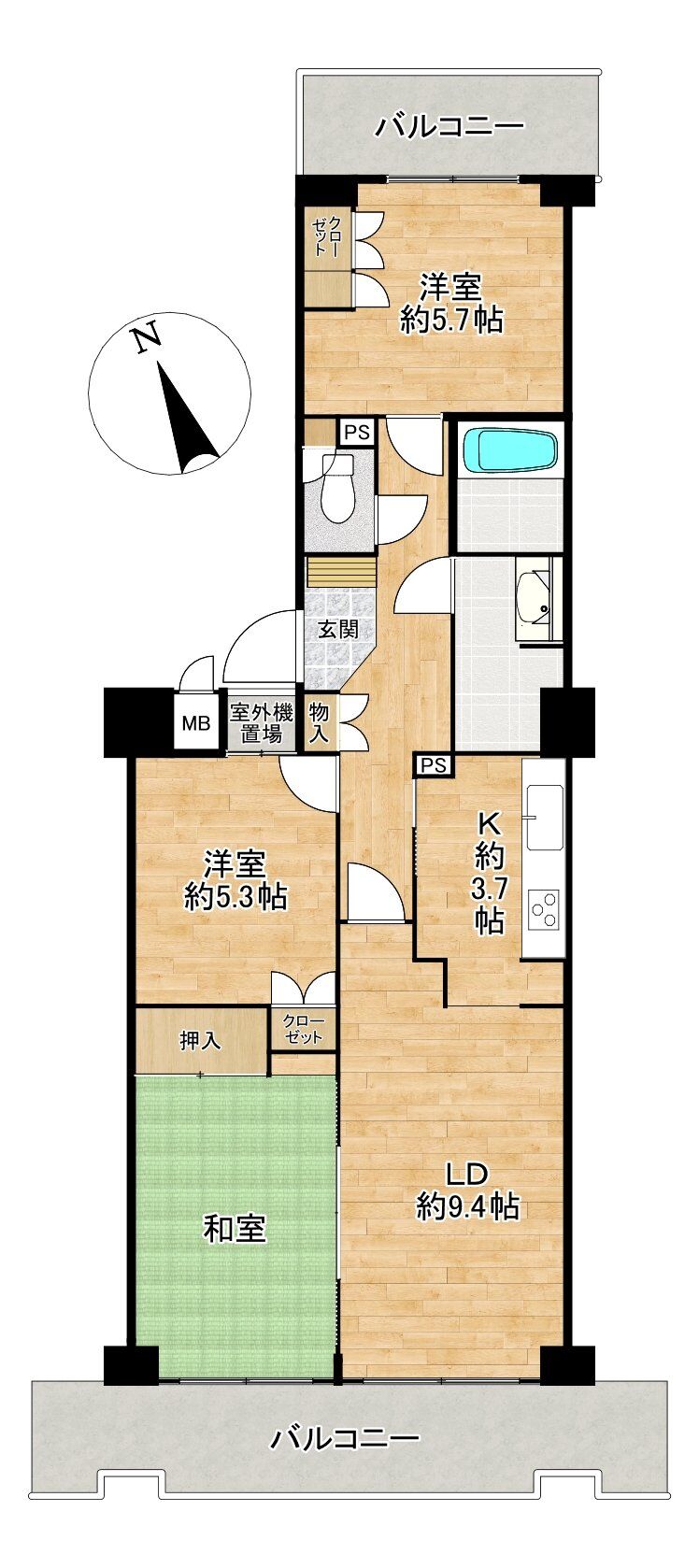 「北浦和」駅徒歩圏×ゆとりの3LDK。暮らしやすさと収納力を兼ね備えた住まい